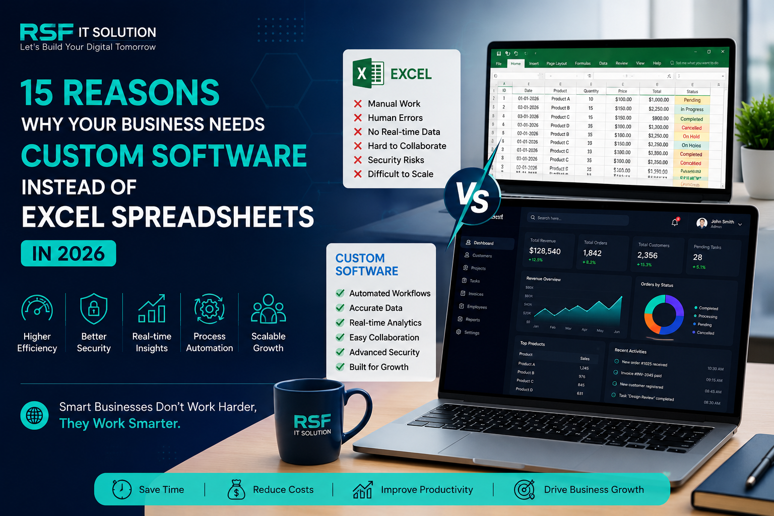 15 Reasons Why Your Business Needs Custom Software Instead of Excel Spreadsheets in 2026